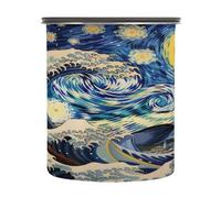 Ewusp The Starry Night Art - Recipiente hermético para café de acero inoxidable de 900 ml, recipiente sellado para cocina, café, frijoles, té, azúcar, frutos secos