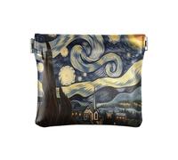 Ewusp Van Gogh's Starry Sky Monedero para mujeres y niñas, de piel sintética, bolsa de moneda, portátil, organizador de viaje