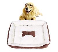 Ewxdghy Cama para Mascotas de Color Beige, Suave y cálida, cojín cómodo para Las Cuatro Estaciones con Parte Inferior Antideslizante, Almohadilla de Felpa para Gatos, Perros Que Duermen y