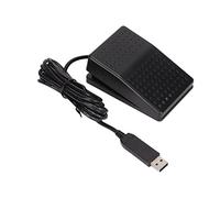 Ewxdghy FS2 - Interruptor de pie USB Pro, Interruptor mecánico de un Solo Pedal con luz indicadora, Dispositivo de ratón de Teclado programable para transcripción de Juegos y Control de