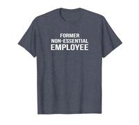 Ex Empleado no Esencial - Divertido desempleado desempleado - Camiseta, Hombre, Azul Jaspeado, 4XL