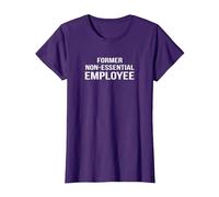 Ex Empleado no Esencial - Divertido desempleado desempleado - Camiseta, Mujer, Morado, XL