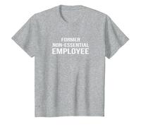 Ex Empleado no Esencial - Divertido desempleado desempleado - Camiseta, Niños, Gris Jaspeado, 2 años
