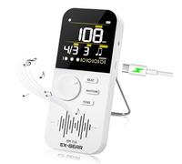 EX GEAR Metrónomo digital, metrónomo electrónico recargable con pantalla LCD a color, amplio rango de tempo y múltiples firmas de tiempo para piano, guitarra, violín, batería y todos los instrumentos