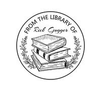 Ex Libris, Sello Personalizado Libros, Sellos para Marcar Libros Tinta Prellenada, Sellos de Goma para Biblioteca, Páginas, Cartas, Colegios, Este Libro Pertenece a, Redondo, Blanco y Negro