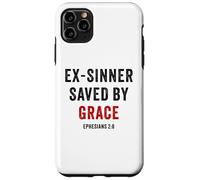 Ex-Sinner Saved by Grace - Ephesians 2:8 Faith Bible Verse Carcasa para iPhone 11 Pro Max