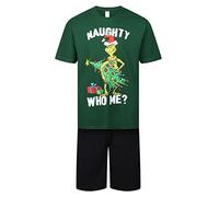 Ex UK Store Pijama de Navidad para hombre, diseño de The Grinch, The Grinch - Verde - Naughty Who Me?, XXL