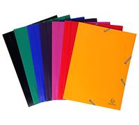 Exacompta 559000E - Pack de 10 carpetas con goma, multicolor