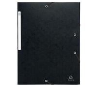 Exacompta 10 carpetas con gomas Scotten 3 solapas Maxi Capacity A4 negro