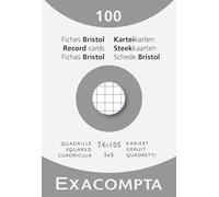 Exacompta 10 Estuches 100 Fichas 5x5 74 x 105 mm Blanco