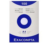 Exacompta 10 Estuches 100 Fichas Lisas Blancas 210 x 297 mm