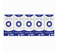 Exacompta 10 Estuches 100 Fichas Lisas Blancas 75 x 125 mm