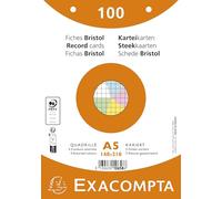 Exacompta 1000 Fichas 5x5 Perforadas en Film 148x210 mm Surtidas