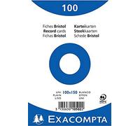 Exacompta 10502E - Paquete 100 fichas, 100 x 150 mm, liso