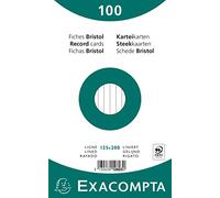Exacompta 10803X - Paquete horizontal de 100 fichas, 125 x 200 mm