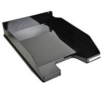 Exacompta - 113214D - juego de 6 bandejas carpetas de fundas COMBO MIDI - dimensiones 34,6 x 25,5 x 6,5 cm - para documentos en formato A4+ - color negro brillo