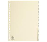 Exacompta - 1212E - Separadores en cartulina marfil 155g/m2 FSC® con 12 pestañas impresas mensualmente de enero a diciembre - Formato a archivo A4 - Dimensiones 22,5 x 29,7 cm - color marfil