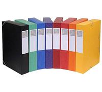 Exacompta 14000H - Pack de 10 carpetas de proyecto con goma, multicolor