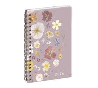 Exacompta 1608027E - Agenda de bolsillo Eurotime 16S espiral Camino des Marettes interior reciclado, 9 x 16 cm, semanal, enero a diciembre de 2026, color rosa