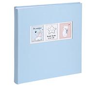 Exacompta - 16545E - Álbum de fotos SWEET book - 300 fotos - 60 páginas en blanco - tamaño 29 x 32 cm - tapa de papel tintado azul claro - ventana de personalización