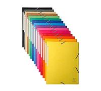 Exacompta 17100H - Pack de 50 de carpetas con goma, A4, multicolor