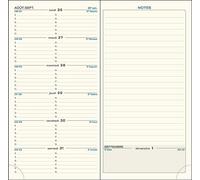 Exacompta 17842E - Recarga agenda semanal de bolsillo (17-9 x 17,5 cm), color enero a diciembre de 2025, color marrón