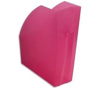 Exacompta 18085D - Revistero para documentos en formato A4 +, de gran capacidad y estable. - 292x110x320 mm - THE MAGAZINE - Frambuesa translúcida