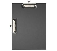 Exacompta 18271E - Porta-bloc en papel con doble pinza y sitema de fijación mural para un uso horizontal y vertical Tamaño 23 cm x 32 cm para documentos tamaño A4 color negro.