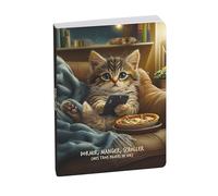 Exacompta 1844521E - Agenda Forum Funny Pets 12 x 17 cm - Diario de agosto de 2026 a julio de 2027 - Pizza