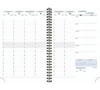 Exacompta 20822E - Recarga agenda semanal de oficina (15 x 21 cm), diseño espiral, color negro