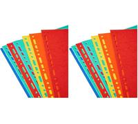 Exacompta 2112E Separadores cartulina 220g 12 posiciones - A4 maxi (Paquete de 2)