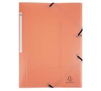 Exacompta 25 carpetas con gomas Chromaline Pastel 3 solapas coral