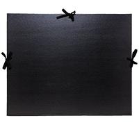 Exacompta - 25738E - 1 tablero de dibujo kraft negro barnizado - con cintas de tela - fondo y esquinas de lona - guardas negras - dimensiones 32 x 45 cm - formato A3 - color negro