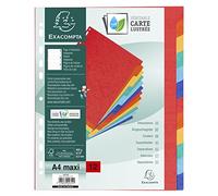 Exacompta - 2612E - Separadores en auténtica cartulina rígida brillante 400g/m2 FSC® con 12 pestañas neutras - Página de indexación proporcionada - Formato a archivo A4maxi - Dimensiones 24,5x29,7cm