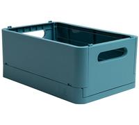 Exacompta 27134D - Caja de almacenamiento plegable Smart Case Midi Multiuso - Se entrega en plano - Tamaño A5+ - Dimensiones: Prof 27,6 x 18,8 x 12 cm - Azul Pacífico