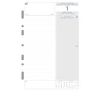 Exacompta 28250 organizador rellenar Exatime 21 primero diaria de época y segundo semestre Año 2016 Libro Blanco anual