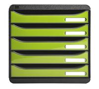 Exacompta 3097225D - Caja organizadora, 5 cajones, color verde claro glossy