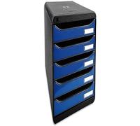 Exacompta 3097279D - Caja organizadora, 5 cajones, color azul hielo glossy