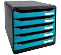 Exacompta 3097282D - Caja organizadora, 5 cajones, color turquesa glossy
