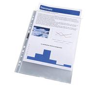 Exacompta - 31048E - Bloque de 50 bolsillos perforados PP liso Quick Doc - A4 - Cristal