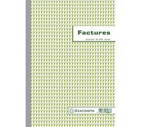 Exacompta 3287E - Talonario de Facturas con Mención IVA, Tamaño: 29, 7x21cm - 50 Hojas con Duplicado Auto Copiante - Idioma - Francés