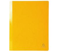 Exacompta - 380804B - Caja de 25 subcarpetas Iderama lamella en cartulina laminada brillante 355 g/m² - certificadas FSC® - dimensiones 24x32cm para documentos formato A4 - color amarillo