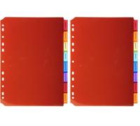 Exacompta - 3908E - Separadores en polipropileno translúcido con 8 pestañas neutras - con portaetiquetas - Se entrega con una hoja de etiquetas removibles - Formato para archivo A4 (Paquete de 2)