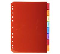 Exacompta - 3908E - Separadores en polipropileno translúcido con 8 pestañas neutras - con portaetiquetas - Se entrega con una hoja de etiquetas removibles - Formato para archivo A4