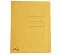 Exacompta 39999E - Carpeta de hojas cartulina satinada, 355 g/m2, impresión de líneas en la portada, para archivar o presentar hasta 350 hojas, tamaño A4, color amarillo