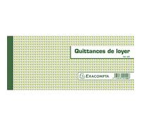 Exacompta 42E - Lote de 50 recibos de alquiler, formato horizontal, 10,1 x 16,5 cm, versión francesa