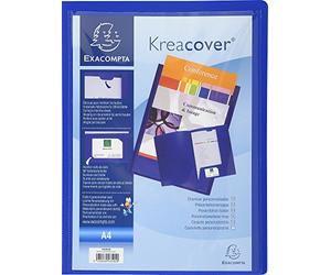 Exacompta 43502E - Subcarpeta de presentación, A4, color azul