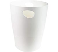 Exacompta -45313D - Set de 8 papeleras con asas ECOBIN - gran capacidad 15 litros - dimensiones 26,3 x 26,3 x 33,5 cm - 1 año de garantía - Blanco Opaco