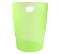 Exacompta -45397D - Set de 8 papeleras con asas ECOBIN - gran capacidad 15 litros - dimensiones 26,3 x 26,3 x 33,5 cm - 1 año de garantía - Translúcido Verde Manzana