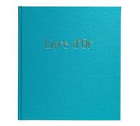EXACOMPTA 47788E - 1 Libras de Oro POP'N CO - Tamaño Compacto 21 x 19 cm - Rebanada y Marcado en Oro con Texto Libros de Oro, 140 páginas Blancas sólidas, Color Cian